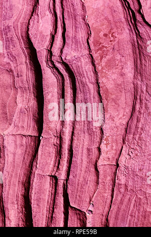 Organic stone texture and background, natural pattern colored in crimson - Image Stock Photo