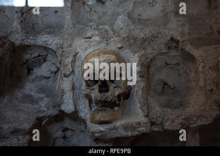 Monument from the First Serbian Uprising 1809.  built  by Turkish from the skulls of dead Serbian. The Tower of Skull Stock Photo