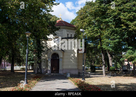 Monument from the First Serbian Uprising 1809.  built  by Turkish from the skulls of dead Serbian. The Tower of Skull Stock Photo