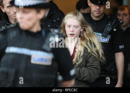 Georgina Lochrane leaving the High Court in Glasgow, where a teenager ...