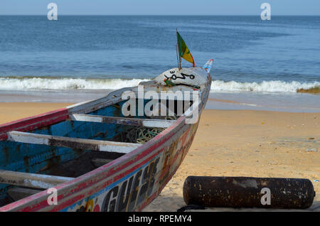 Pirogues used in the artisanal Sardinella fishery in Senegal, Western Africa Stock Photo