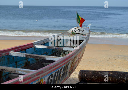 Pirogues used in the artisanal Sardinella fishery in Senegal, Western Africa Stock Photo