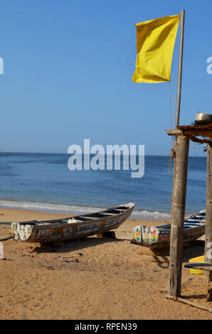 Pirogues used in the artisanal Sardinella fishery in Senegal, Western Africa Stock Photo