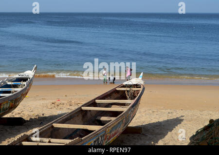 Pirogues used in the artisanal Sardinella fishery in Senegal, Western Africa Stock Photo