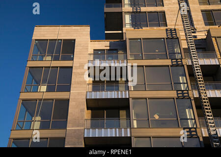 Unfinished residential condominium building Stock Photo
