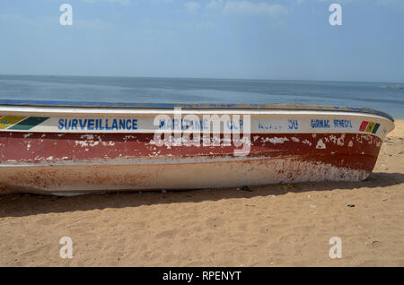 Pirogues used in the artisanal Sardinella fishery in Senegal, Western Africa Stock Photo