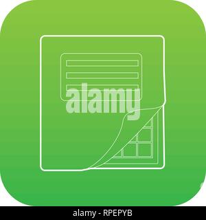 Folder with table excel icon green vector Stock Vector