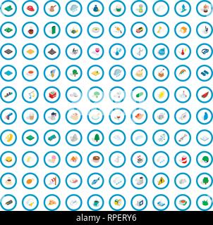 100 brumal icons set, isometric 3d style Stock Vector