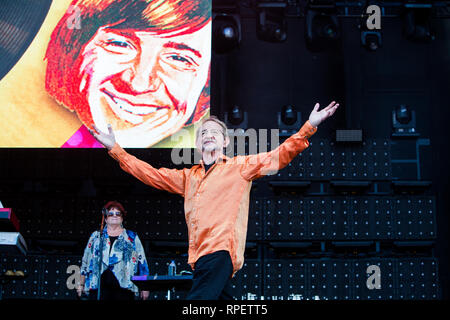 Peter Tork of The Monkees performs at Ottawa Bluesfest, 2016. Stock Photo