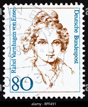 GERMANY - CIRCA 1994: a stamp printed in the Germany shows Rahel Varnhagen von Ense, Writer, Pioneer in Women’s Movement, circa 1994