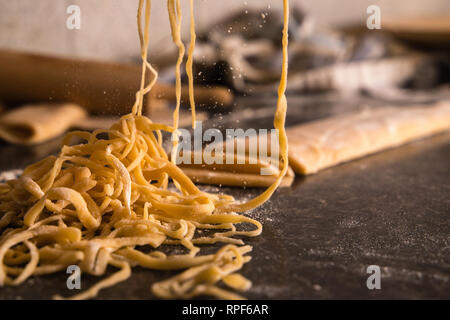 Homemade pasta Moldavian Style. Stock Photo