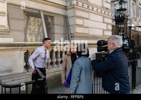 London, UK. . 21st Feb, 2019. Justine Greening leaving number 10 Credit: Marc Wainwright Photography/Alamy Live News Stock Photo