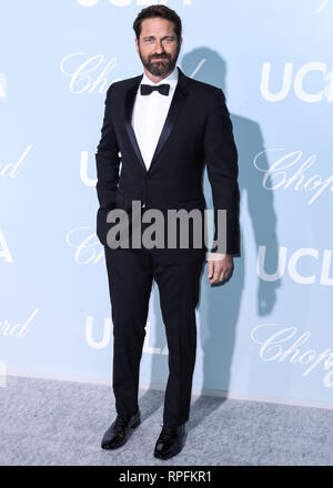 Actor Gerard Butler arrives at the 2019 Hollywood For Science Gala held at a Private Estate on February 21, 2019 in Beverly Hills, Los Angeles, California, United States. (Photo by Xavier Collin/Image Press Agency) Stock Photo