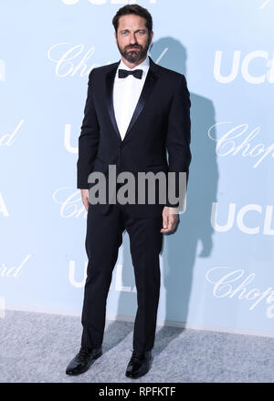 Actor Gerard Butler arrives at the 2019 Hollywood For Science Gala held at a Private Estate on February 21, 2019 in Beverly Hills, Los Angeles, California, United States. (Photo by Xavier Collin/Image Press Agency) Stock Photo