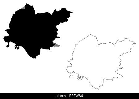 Clackmannanshire United Kingdom - Clackmannanshire United Kingdom Scotland Local Government In Scotland Map Vector Illustration Scribble Sketch Clackmannanshire Clacks Map Rpfw84 