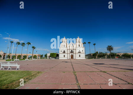 Templo Histórico La Purísima Concepción de Nuestra Señora de Caborca en Sonora  Mexico.  Antigua iglesia de Caborca Stock Photo