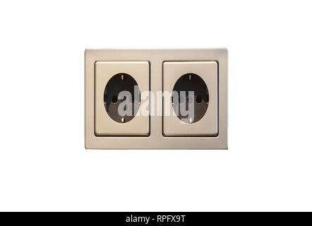 Electric outlet isolated on white background modern design decoration Stock Photo