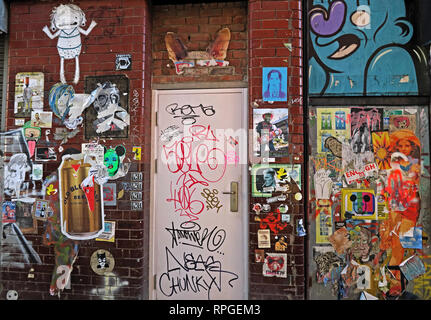 Manchester Northern Quarter NQ4 art graffiti, Lancashire, North West England, UK, M4 Stock Photo