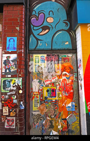 Manchester Northern Quarter NQ4 art graffiti, Lancashire, North West England, UK, M4 Stock Photo
