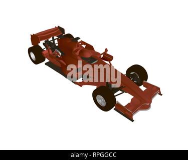 Isolated isometric 3d red racing car Stock Vector Image & Art - Alamy