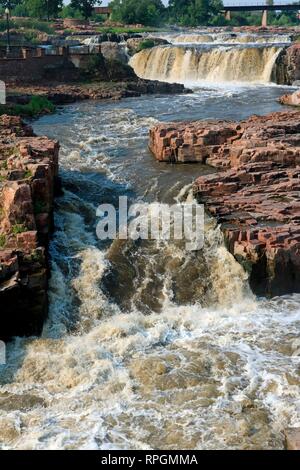 Downtown Sioux Falls, South Dakota during Winter via Drone Stock Photo ...