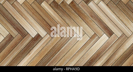 Seamless wood parquet texture horizontal herringbone light brown Stock Photo