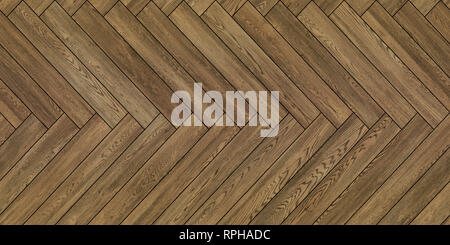 Seamless wood parquet texture horizontal herringbone brown Stock Photo