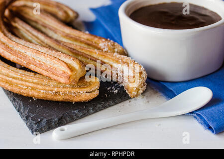 Churros con Chocolate Spain Stock Photo