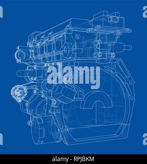 Engine Schech Engine sketch. Vector Stock Vector Image & Art - Alamy