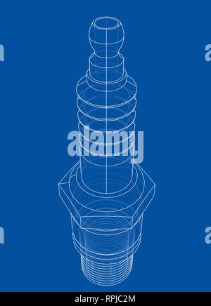 Vector spark plug concept Stock Vector