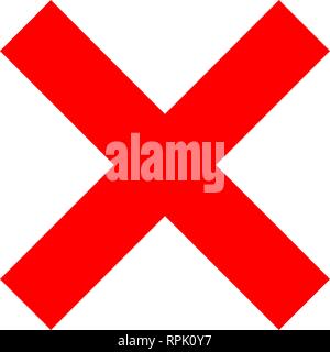 Check marks - red cross icon simple - vector illustration Stock Vector