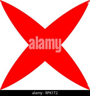 Check marks - red cross icon simple - vector illustration Stock Vector