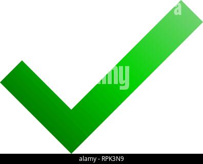 Check marks - green gradient tick icon - vector illustration Stock Vector