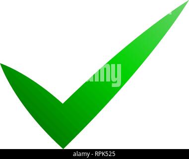 Check marks - green gradient tick icon - vector illustration Stock Vector