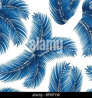 Palm leafs seamless pattern. Stock Vector