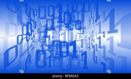 Computer software code, digital transformation in cloud cyberspace vector concept Stock Vector