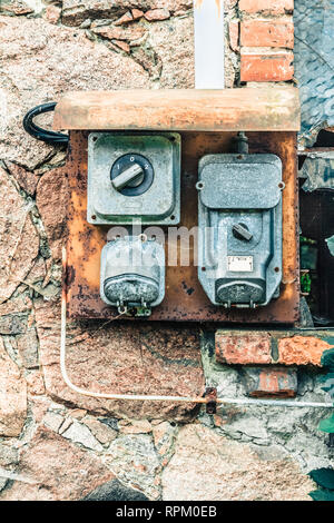 Old switches Stock Photo