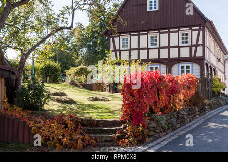 Umgebindehaus Stock Photo