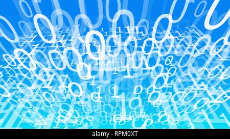 Binary numbers design, algorithm digital transformation Stock Vector