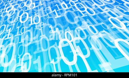 Futuristic technology concept backdrop vector binary code blue background Stock Vector