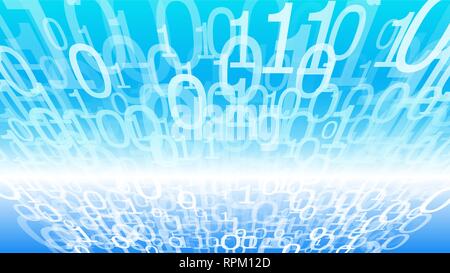 Binary code digits background, cyber security vector backgrounds Stock Vector