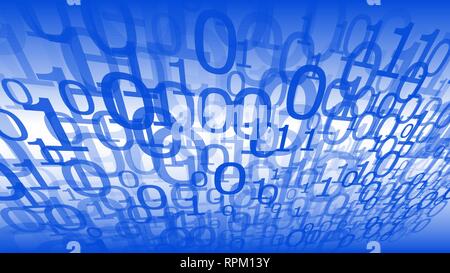 Computer code zero one digits vector abstract technology background Stock Vector