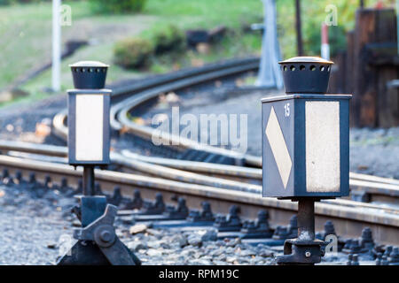 Rail switch Stock Photo