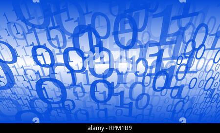 Digital science abstraction numbers, big data analytics Stock Vector