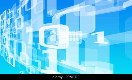Binary code stream, big data vector digital transformation Stock Vector