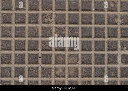 Old iron background. metal texture plate with square shape Stock Photo
