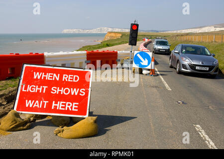 Road Closure Military Road Brook Cliff Collapse Isle of Wight