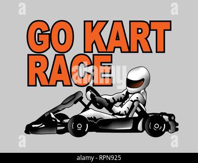 Karting background Stock Vector