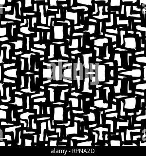 Painted pattern. Seamless brush stroke lines background Stock Vector