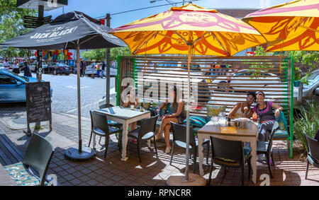 Johannesburg, South Africa, 19 October -2018: View of cafe in fashionable neighborhood. Stock Photo